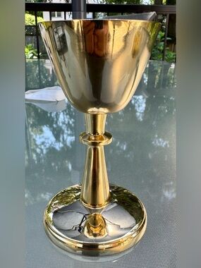 Sudbury Brass 24k Gold Plated Decorative Goblet/Chalice